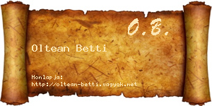 Oltean Betti névjegykártya